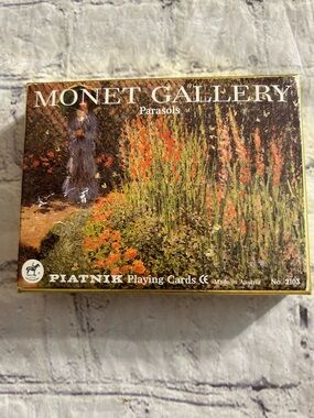PIATNIK PLAYING CARDS SET CLAUDE MONET GALLERY SERIES STANDARD BRIDGE SIZED